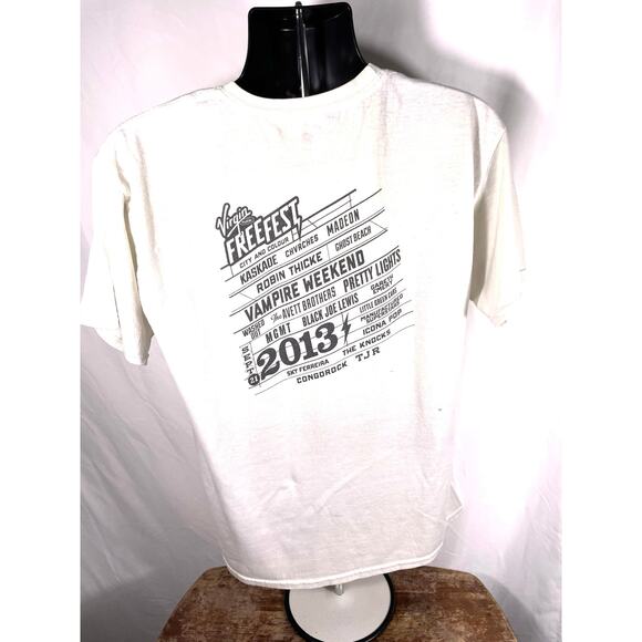 Virgin Mobile FreeFest 2013 Concert Tee White Size L - Picture 2 of 6